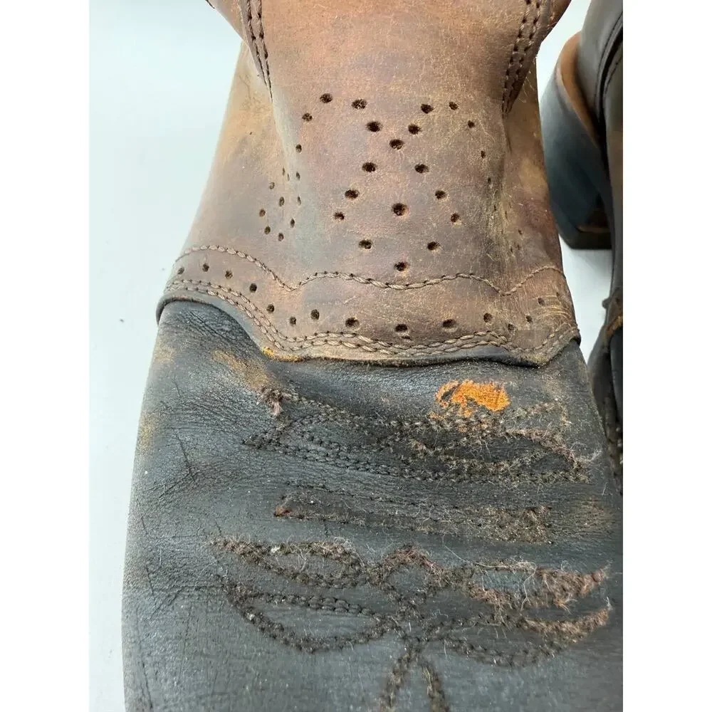 Double-H DH3560 Men's 9 D Brown Leather Western Cowboy Boots USA Made